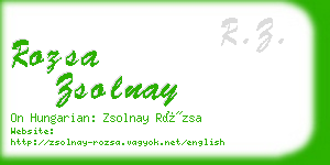 rozsa zsolnay business card